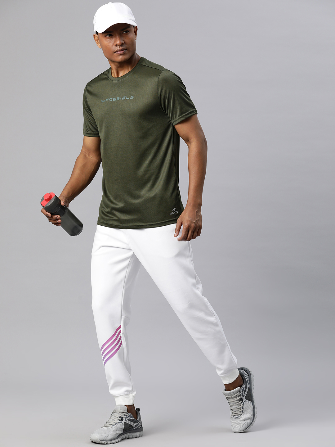 Alcis Men Typography Printed Dry Tech Slim Fit Sports T-shirt (3)
