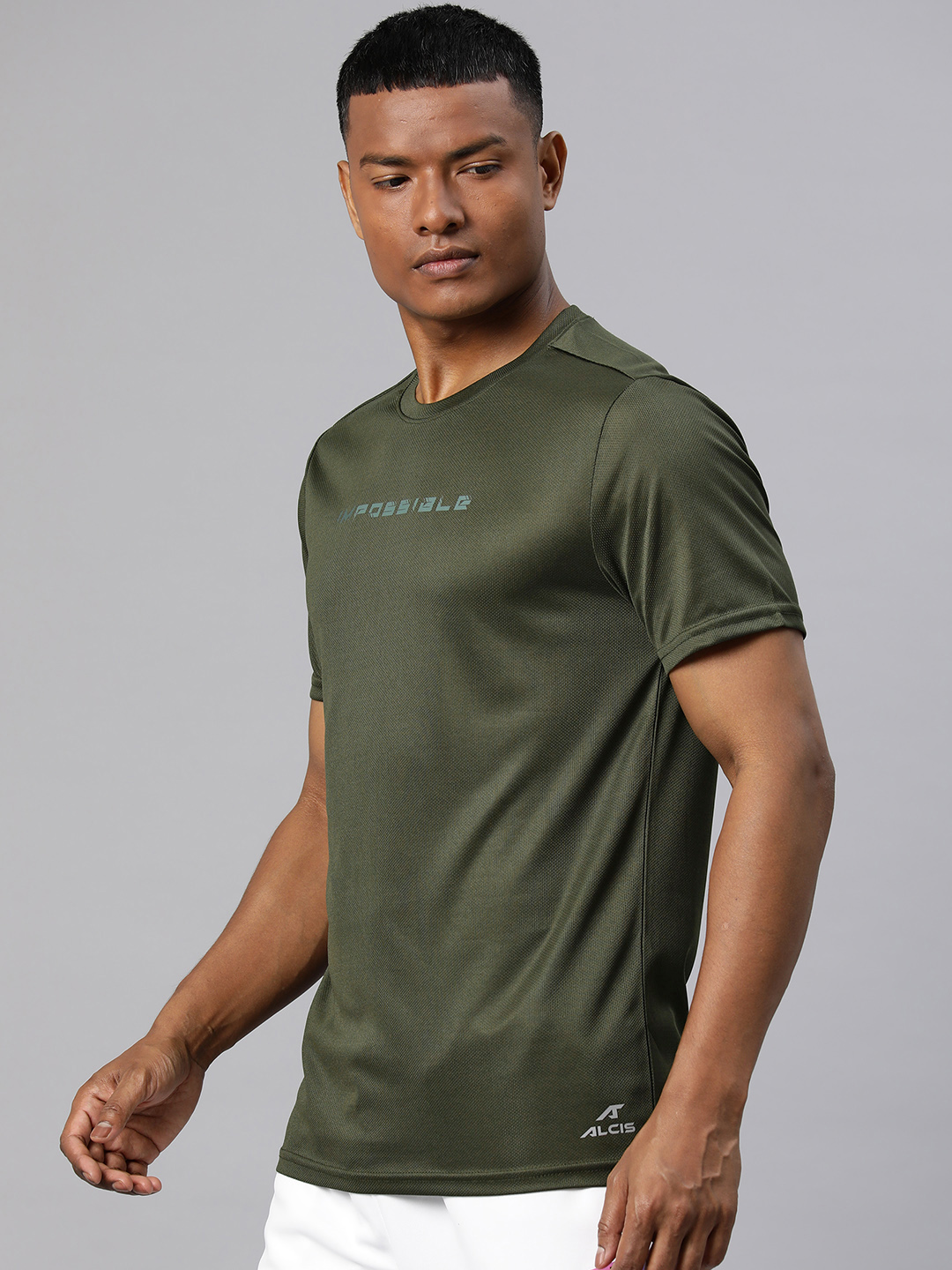Alcis Men Typography Printed Dry Tech Slim Fit Sports T-shirt (2)