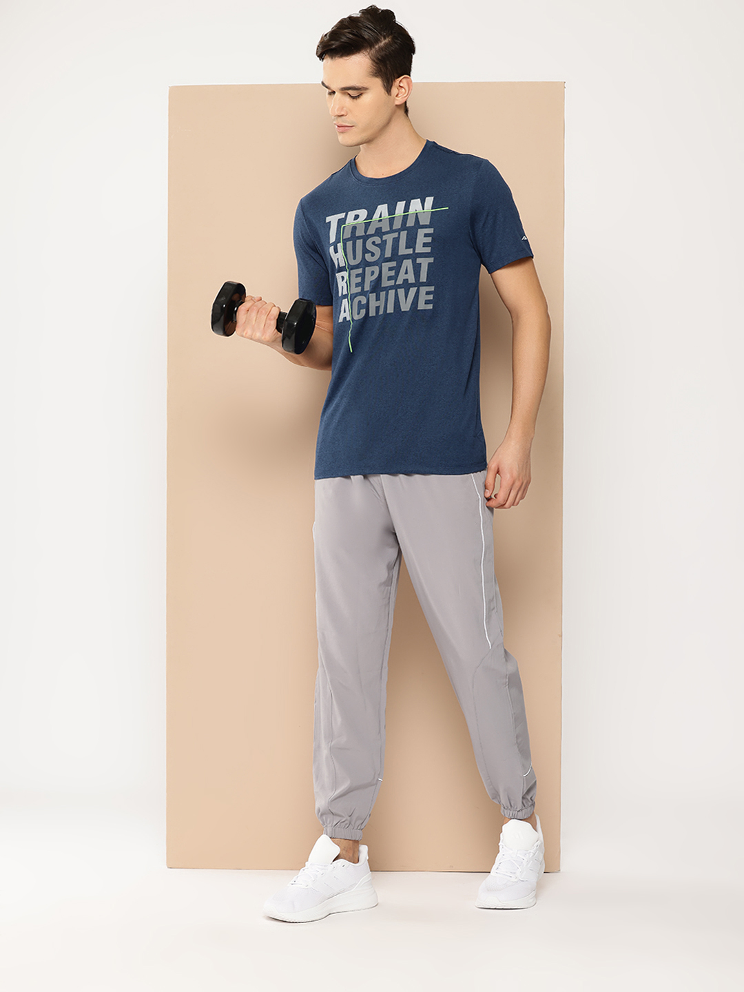 Alcis Men Typography Printed Dry Tech Slim Fit T-shirt (4)