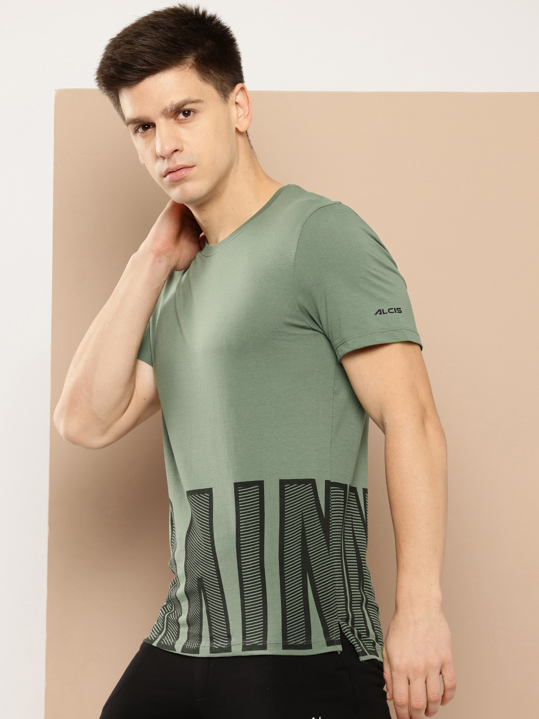 Alcis Men Typography Printed Dry Tech Sports T-shirt (2)