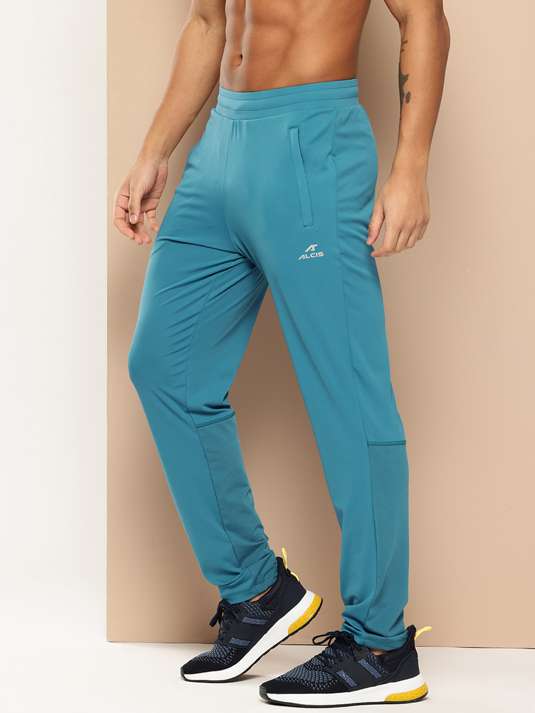 Alcis Men Typography Printed Slim Fit Anti-Statix & Drytech+ Sports Track Pants (2)