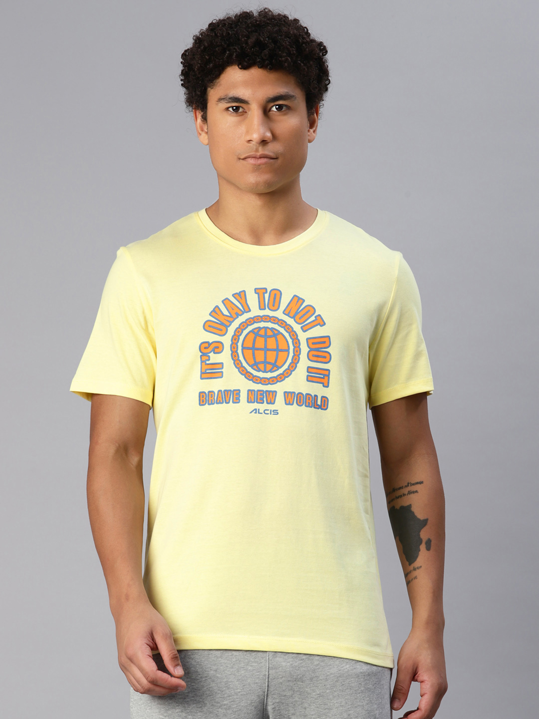Alcis Men Typography Printed T-shirt
