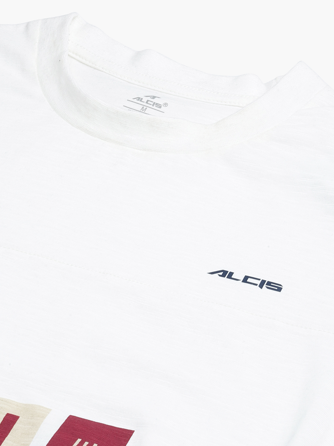 Alcis Men White & Beige Printed Slim Fit T-shirt (5)