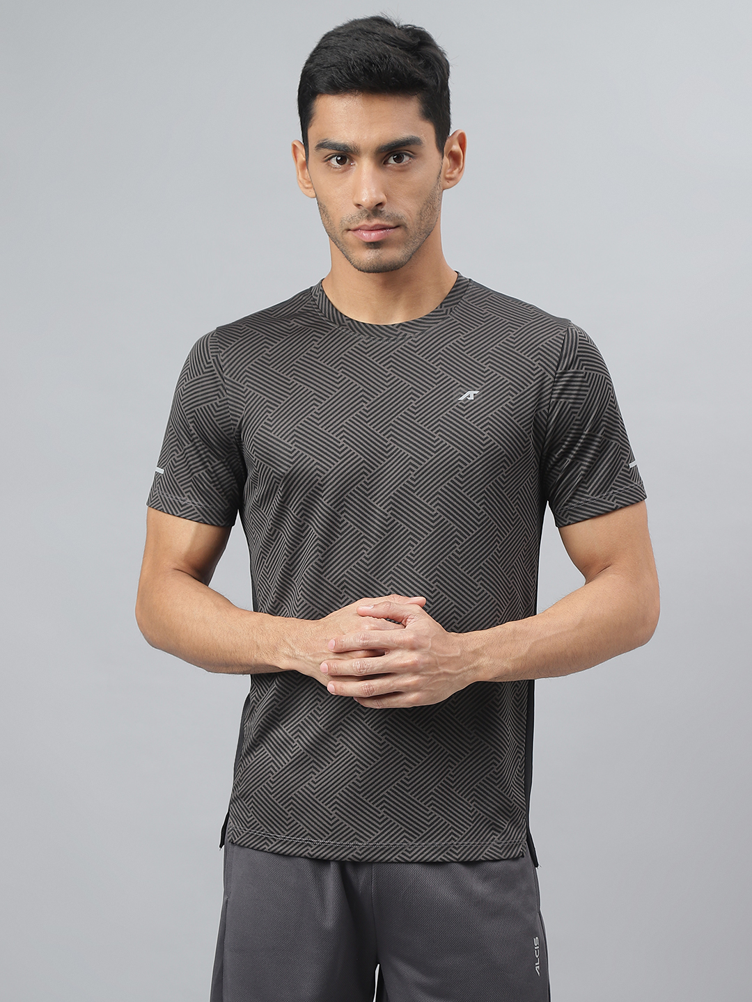 Printed Slim Fit Anti-Static Round Neck T-shirt