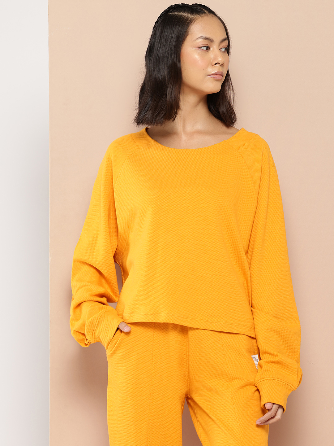 Pure Cotton Raglan Sleeves Sweatshirt