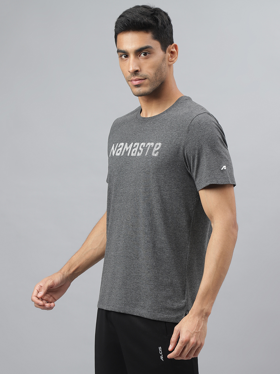 Alcis Regular Fit Round Neck Yoga T-Shirt (2)
