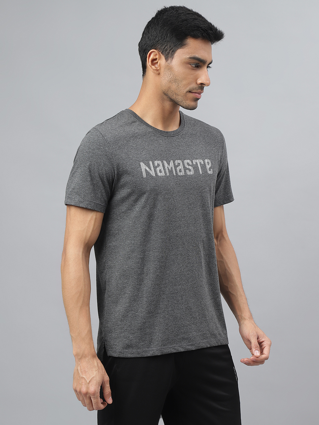 Alcis Regular Fit Round Neck Yoga T-Shirt (5)