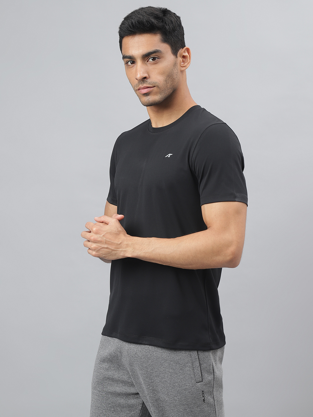 Alcis Round Neck Slim Fit Anti-Static T-Shirt (2)