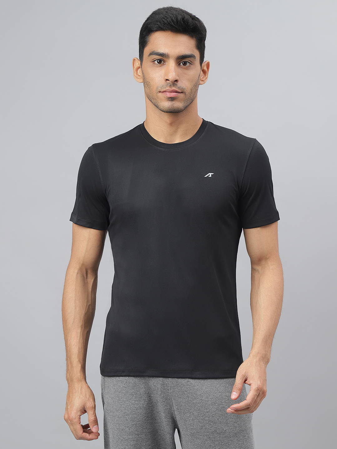 Alcis Round Neck Slim Fit Anti-Static T-Shirt (1)