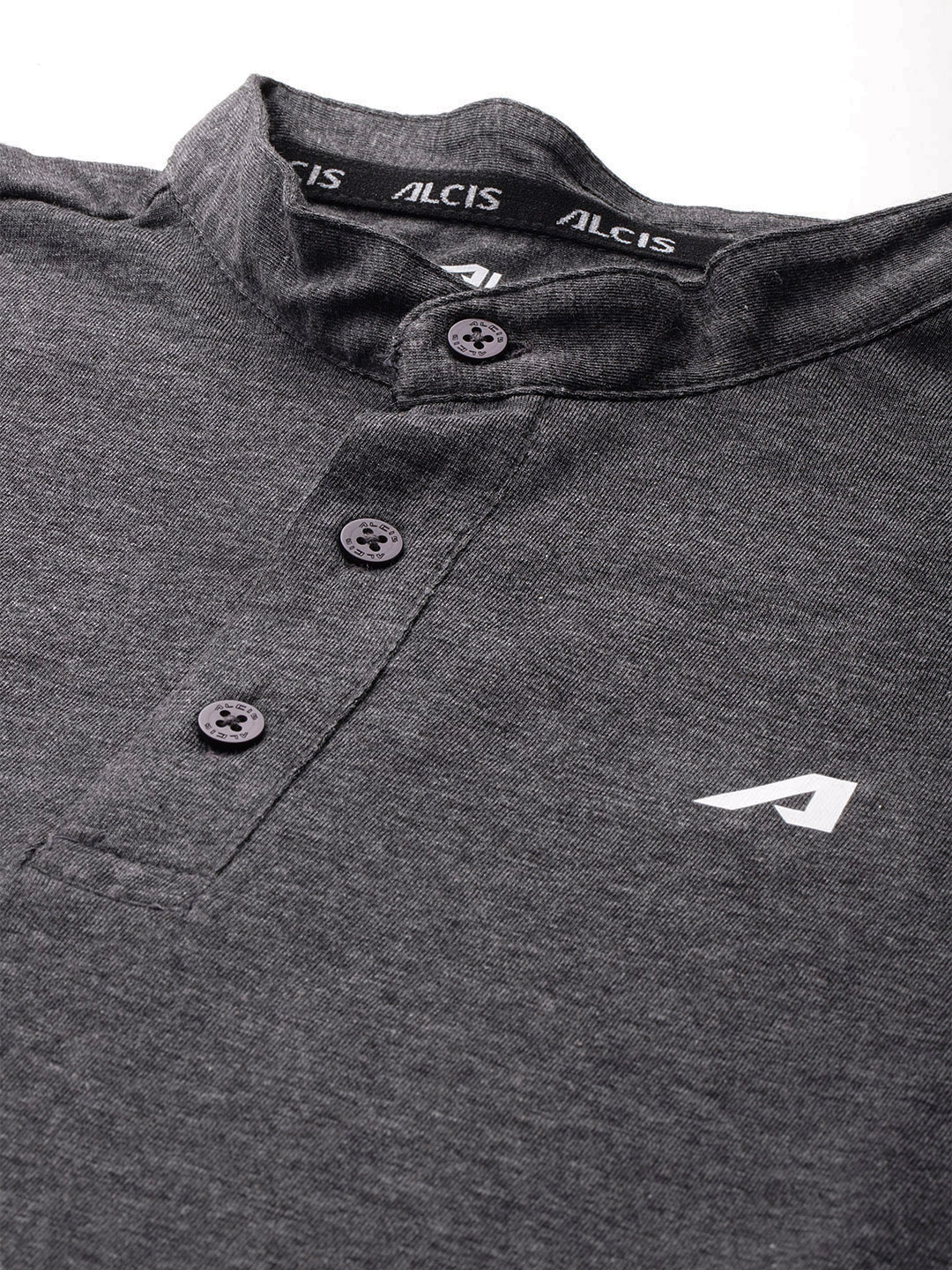 Alcis Solid T-shirt with Brand Logo Detail (5)