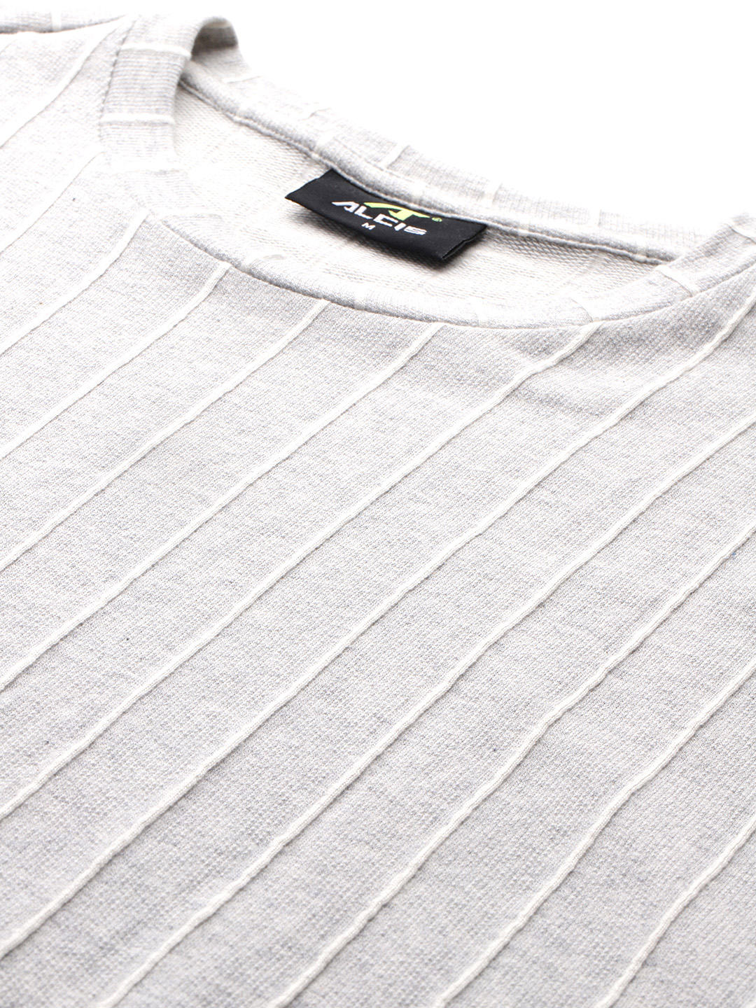 Alcis Striped Drop Shoulder Sleeve Sweatshirt with Typography Detail (5)