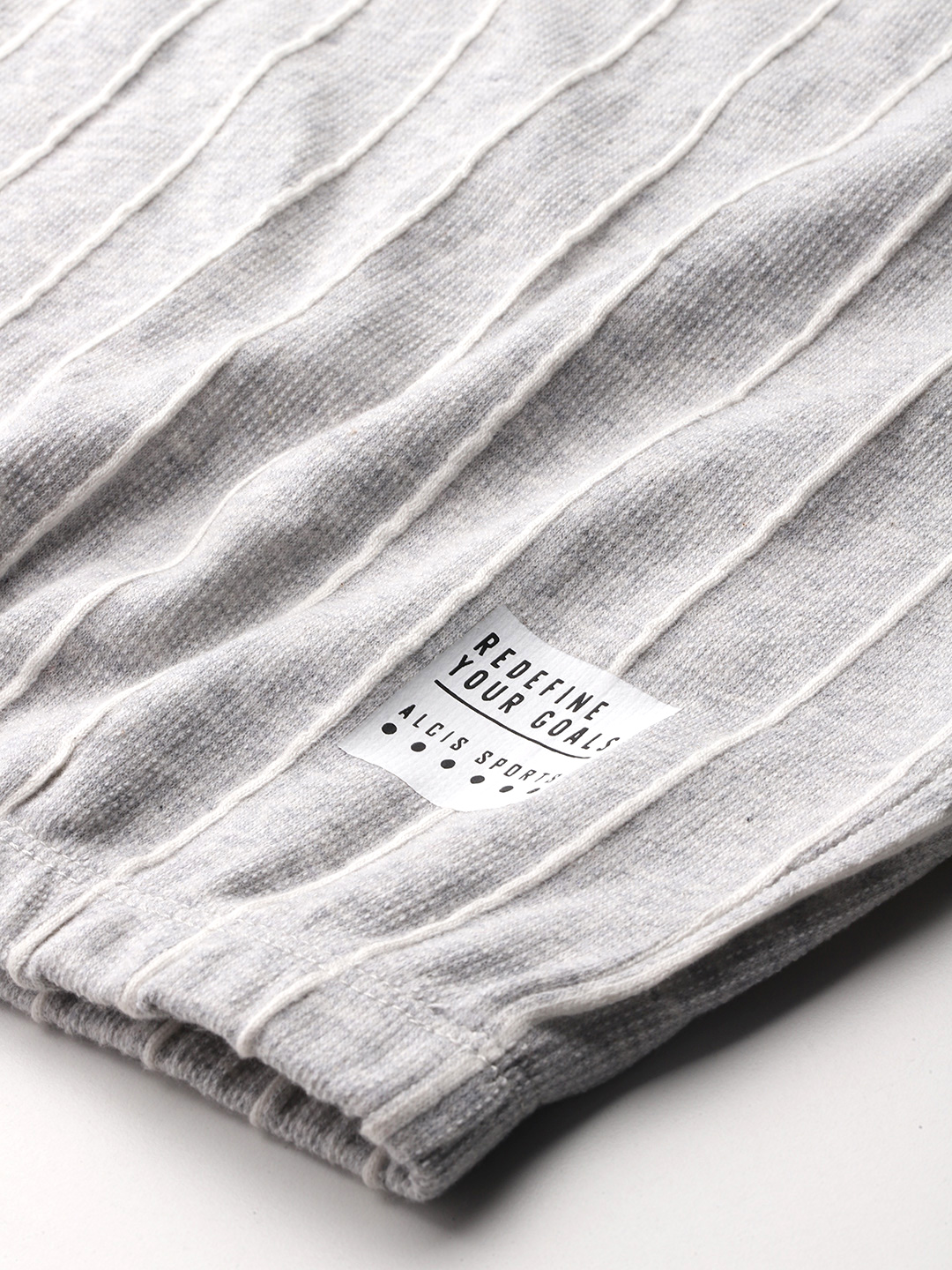 Alcis Striped Drop Shoulder Sleeve Sweatshirt with Typography Detail (6)