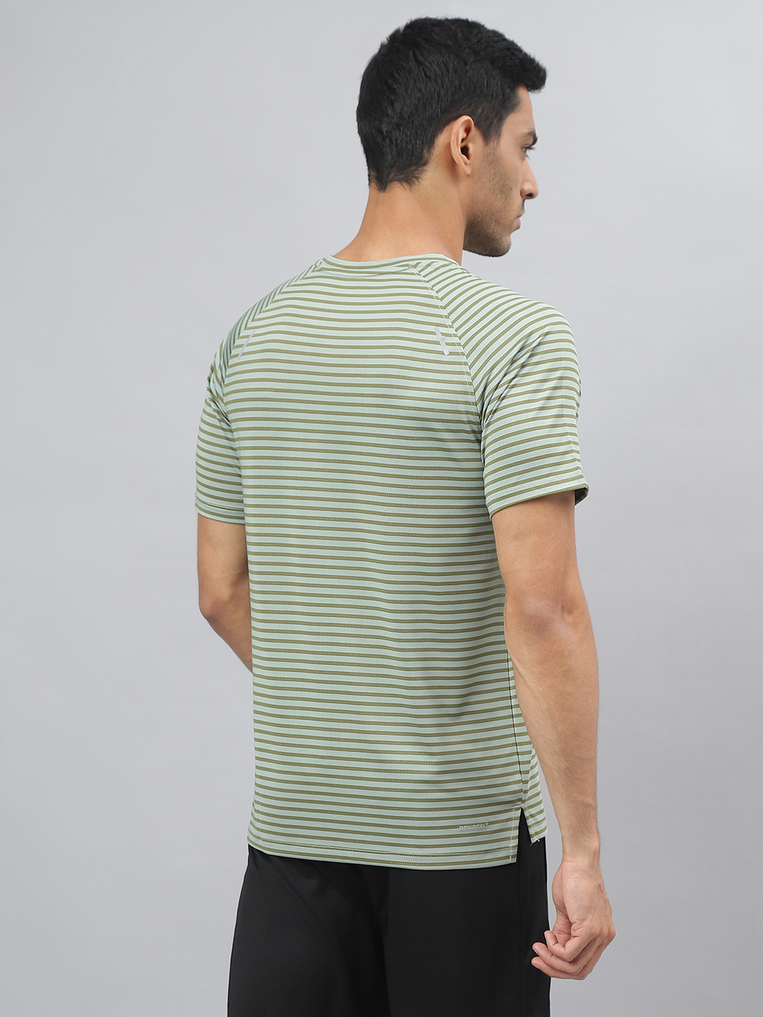 Alcis Striped Slim Fit Anti-Static Round Neck T-shirt (3)