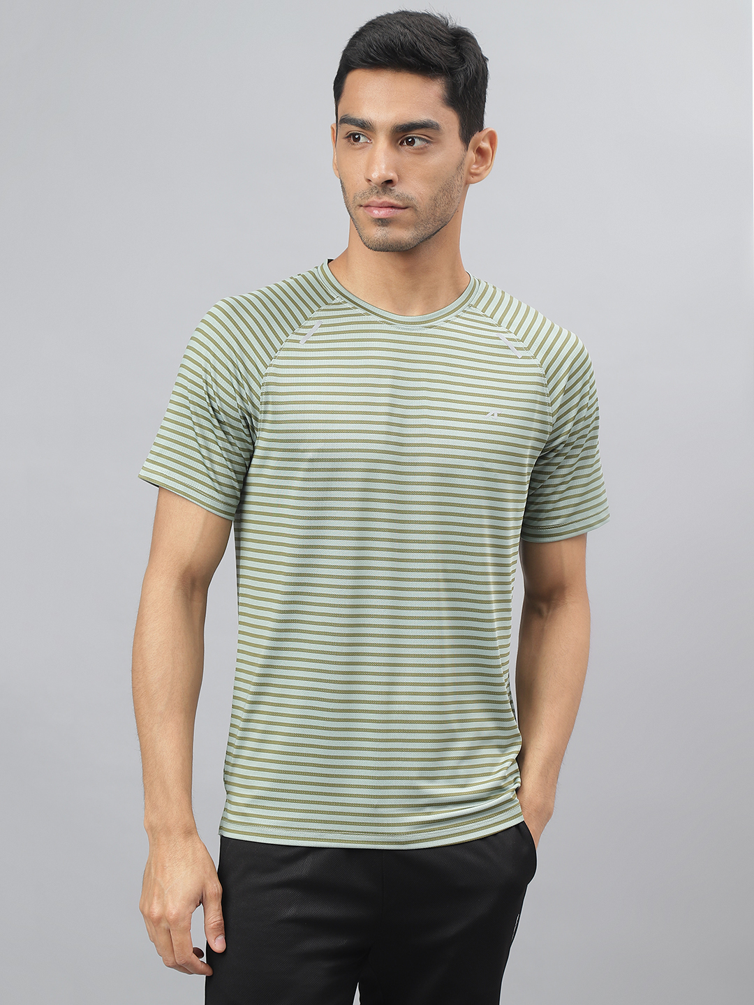 Striped Slim Fit Anti-Static T-Shirt
