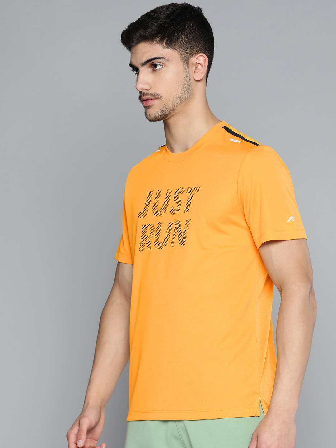 Alcis Typography Printed Anti Static Slim Fit Sports Round Neck T-shirt (2)