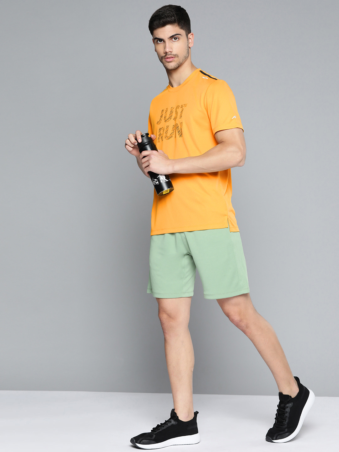 Alcis Typography Printed Anti Static Slim Fit Sports Round Neck T-shirt (4)