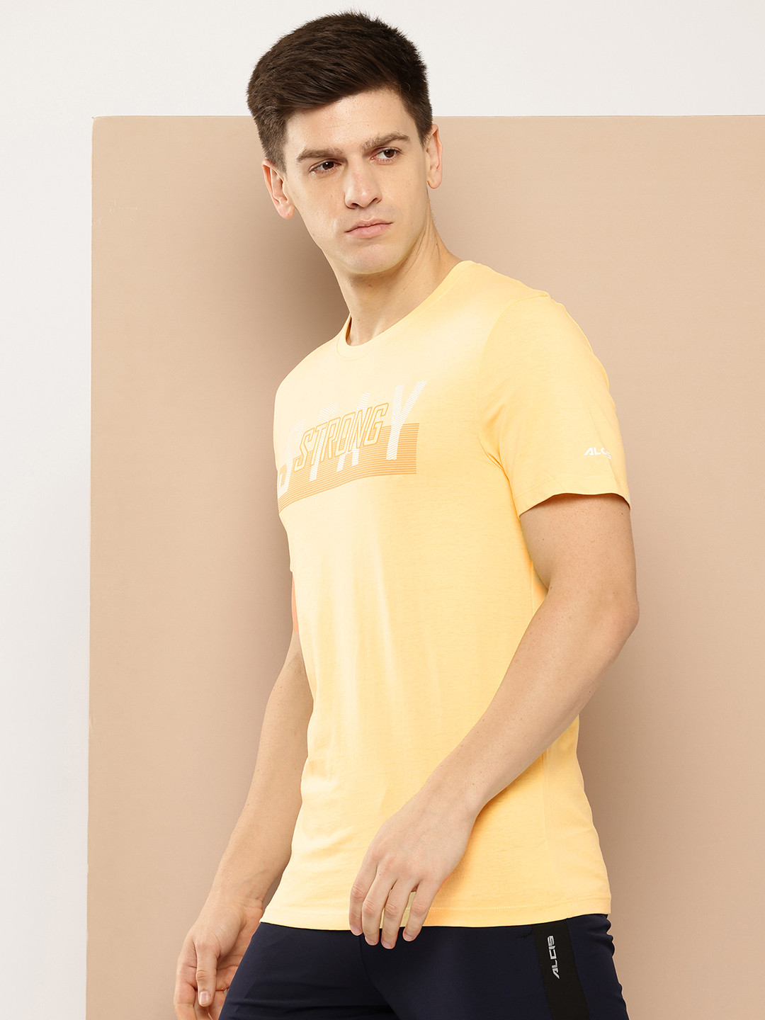 Alcis Typography Printed Anti Static Slim Fit Sports T-shirt (2)