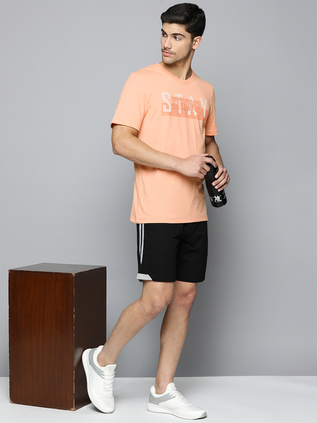 Alcis Typography Printed Anti Static Slim Fit Sports T-shirt (4)
