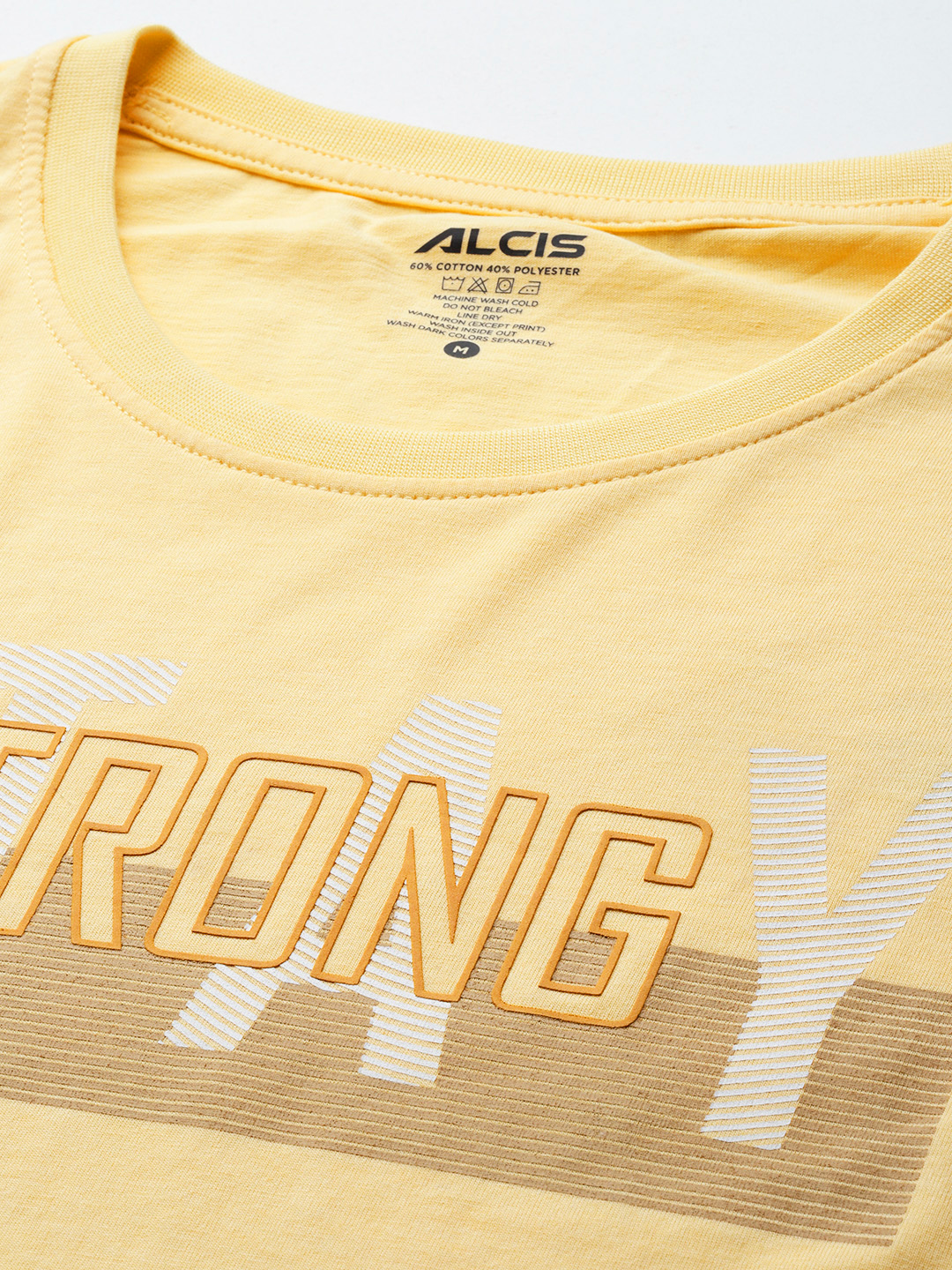 Alcis Typography Printed Anti Static Slim Fit Sports T-shirt (5)