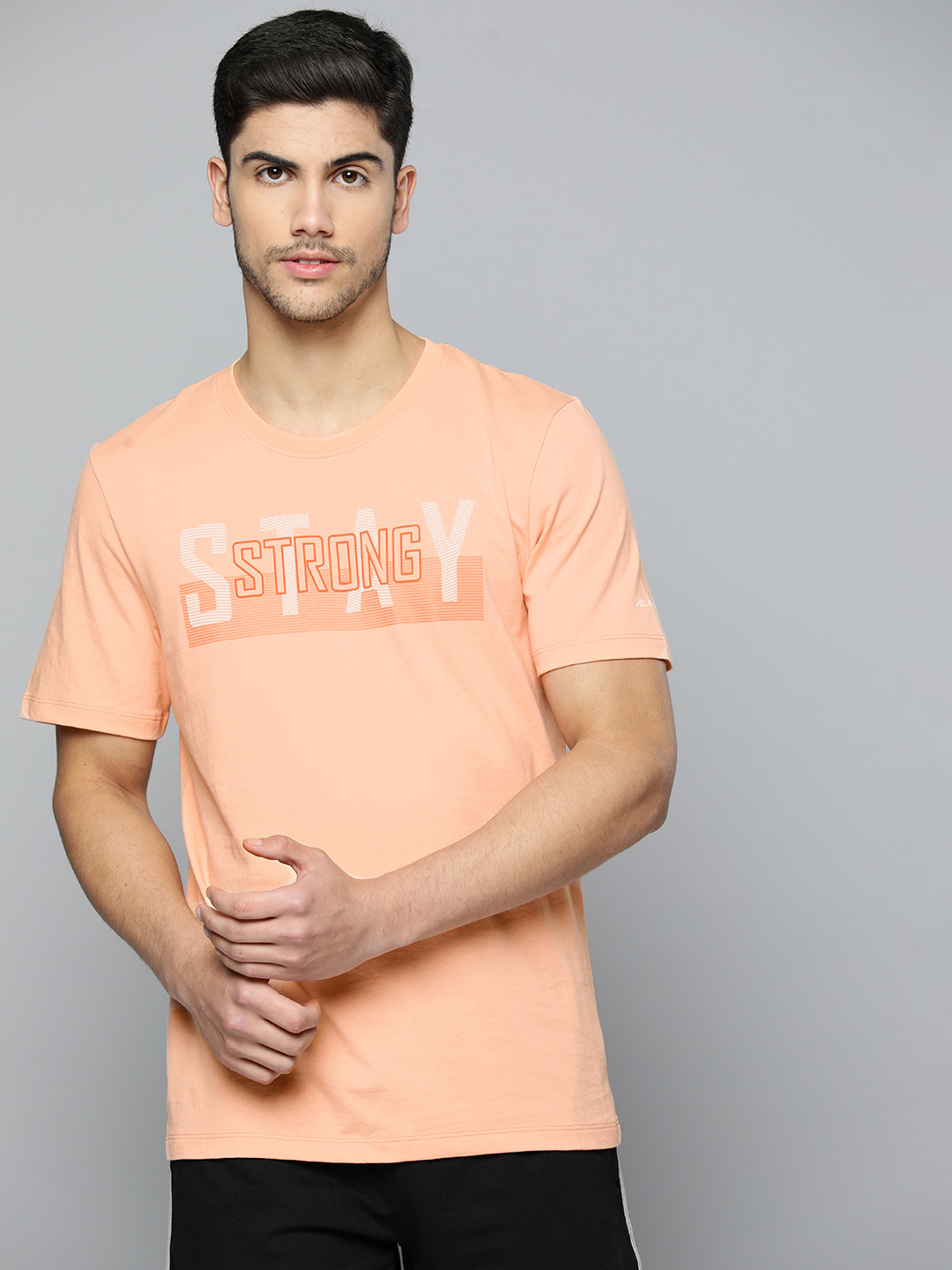 Typography Printed Anti Static Slim Fit Sports T-shirt