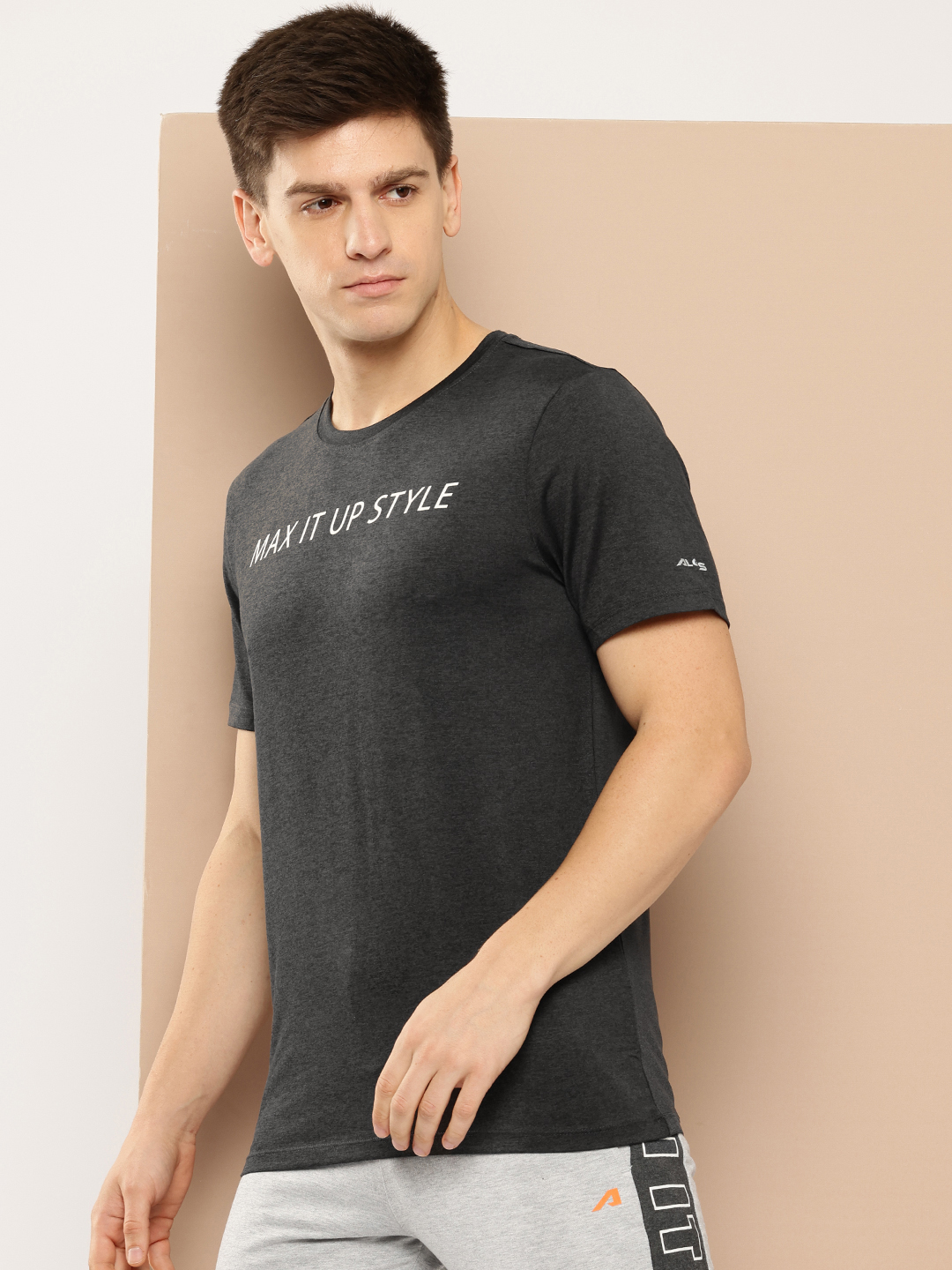 Alcis Typography Printed Anti Static Slim Fit T-shirt (2)