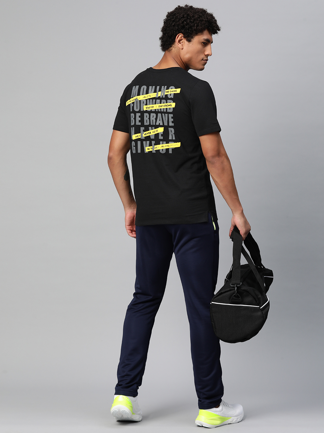 Alcis Typography Printed Anti Static T-shirt (4)