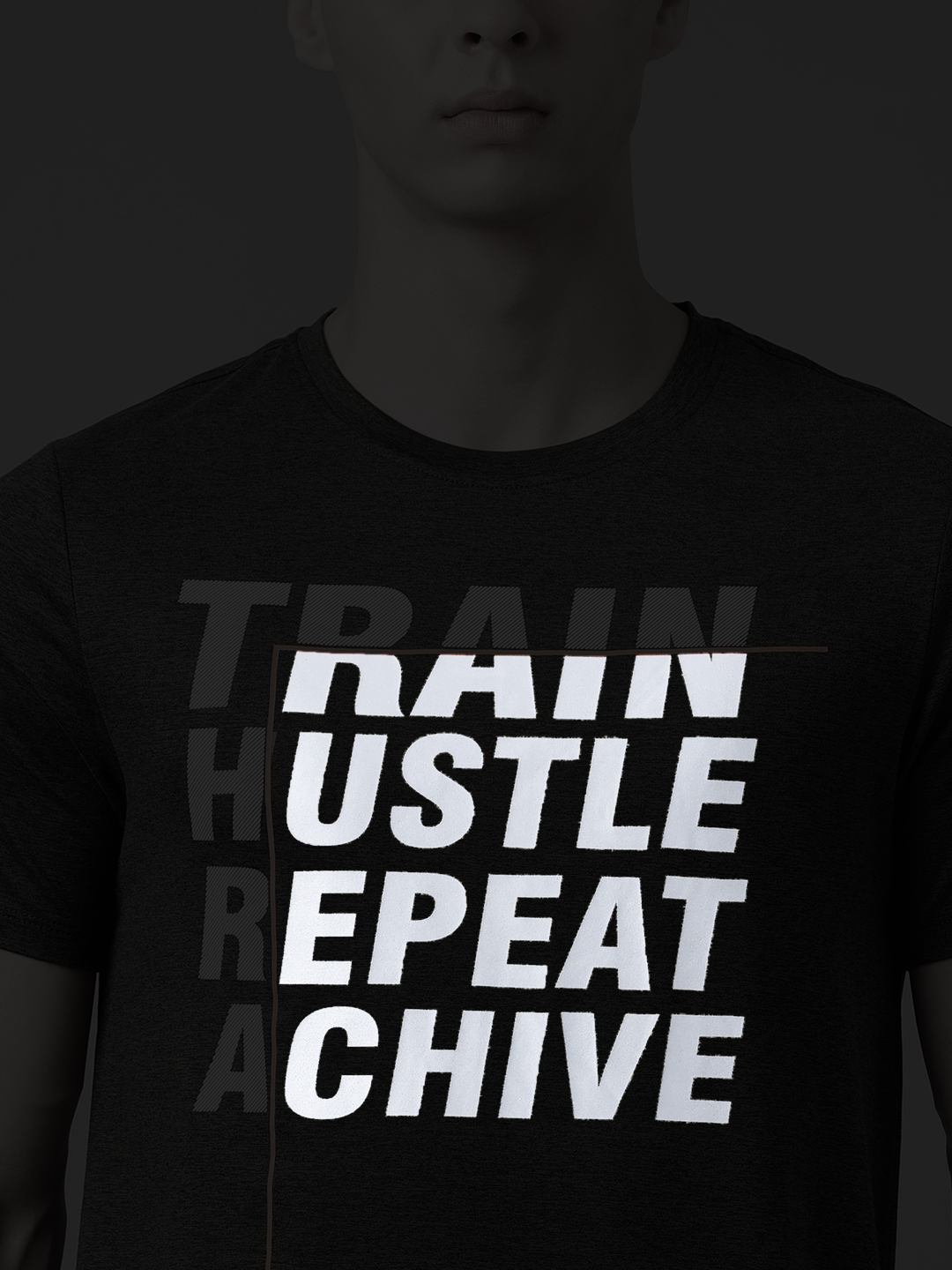 Alcis Typography Printed Dry Tech Slim Fit T-shirt (5)
