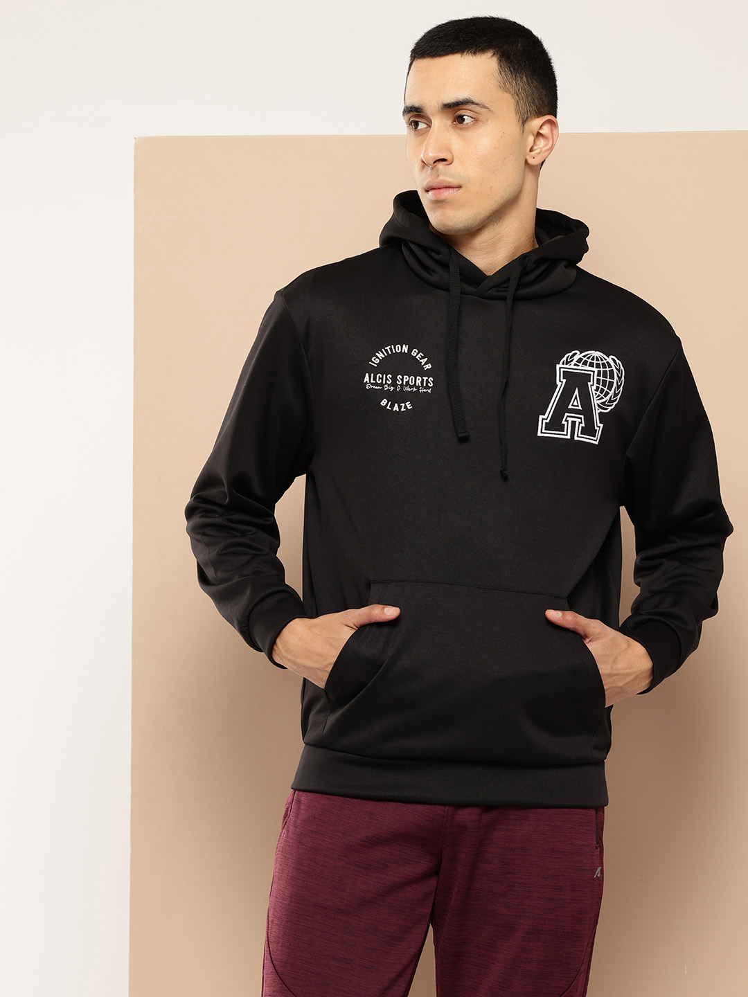 Typography Printed Hooded Sweatshirt