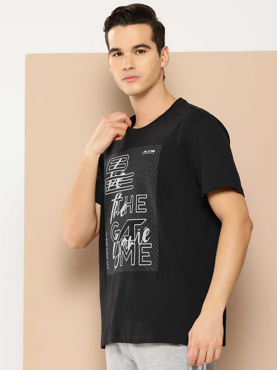 Alcis Typography Printed Slim Fit T-shirt (2)