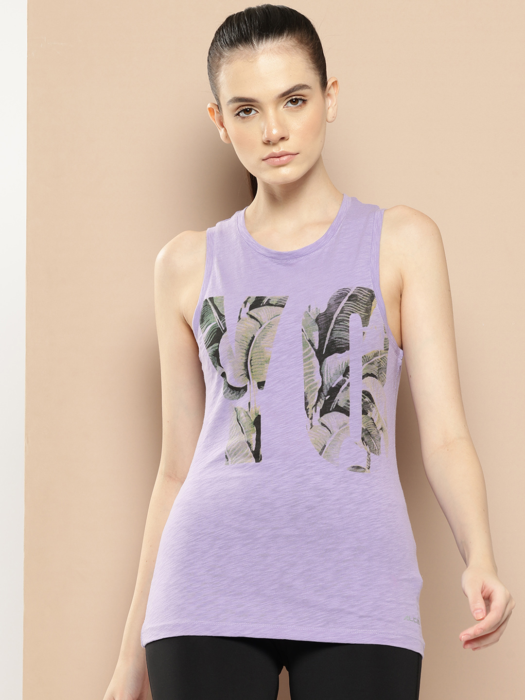 Typography Tropical Printed Pure Cotton Sports T-shirt