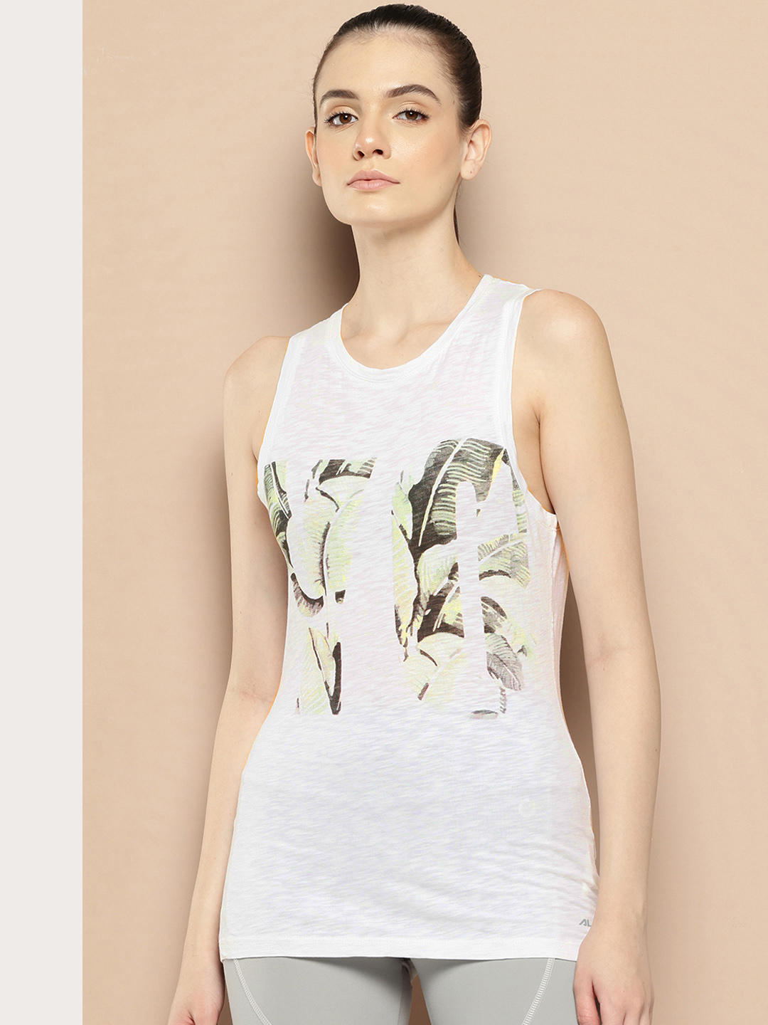 Alcis Typography Tropical Printed Pure Cotton Sports T-shirt