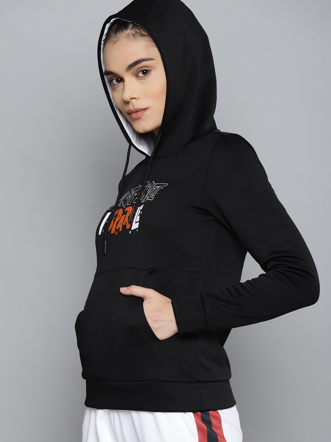 Alcis Women Black Hooded Sweatshirt (2)