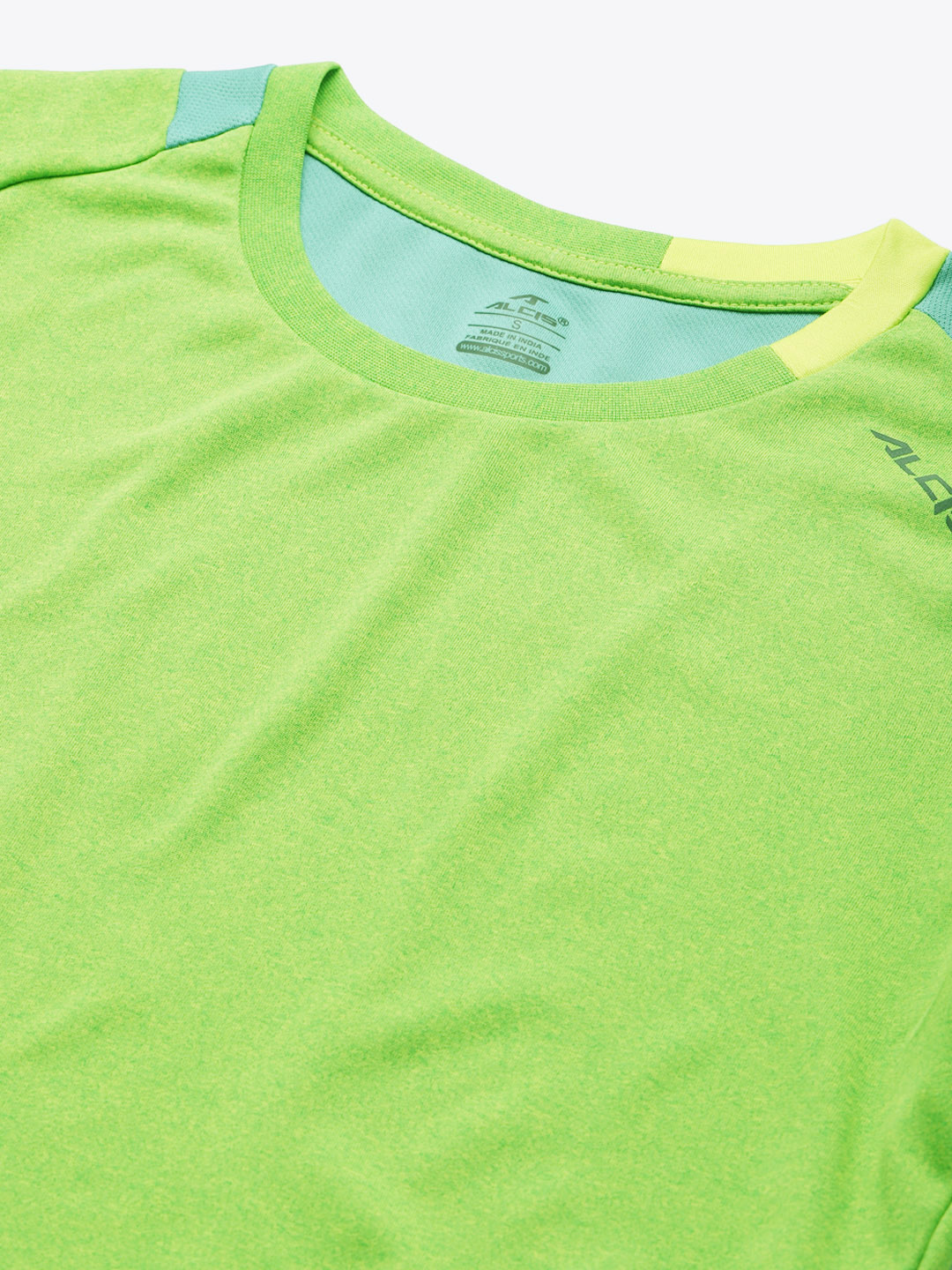 Alcis Women Green & Blue Solid Round Neck T-shirt (2)