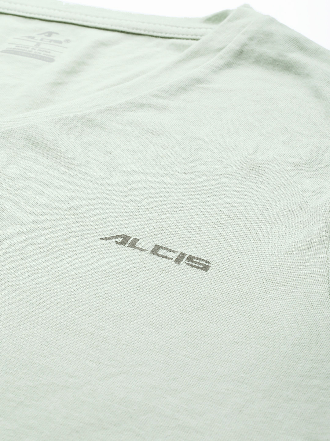 Alcis Women Green Solid V-Neck High-Low Training T-shirt (5)