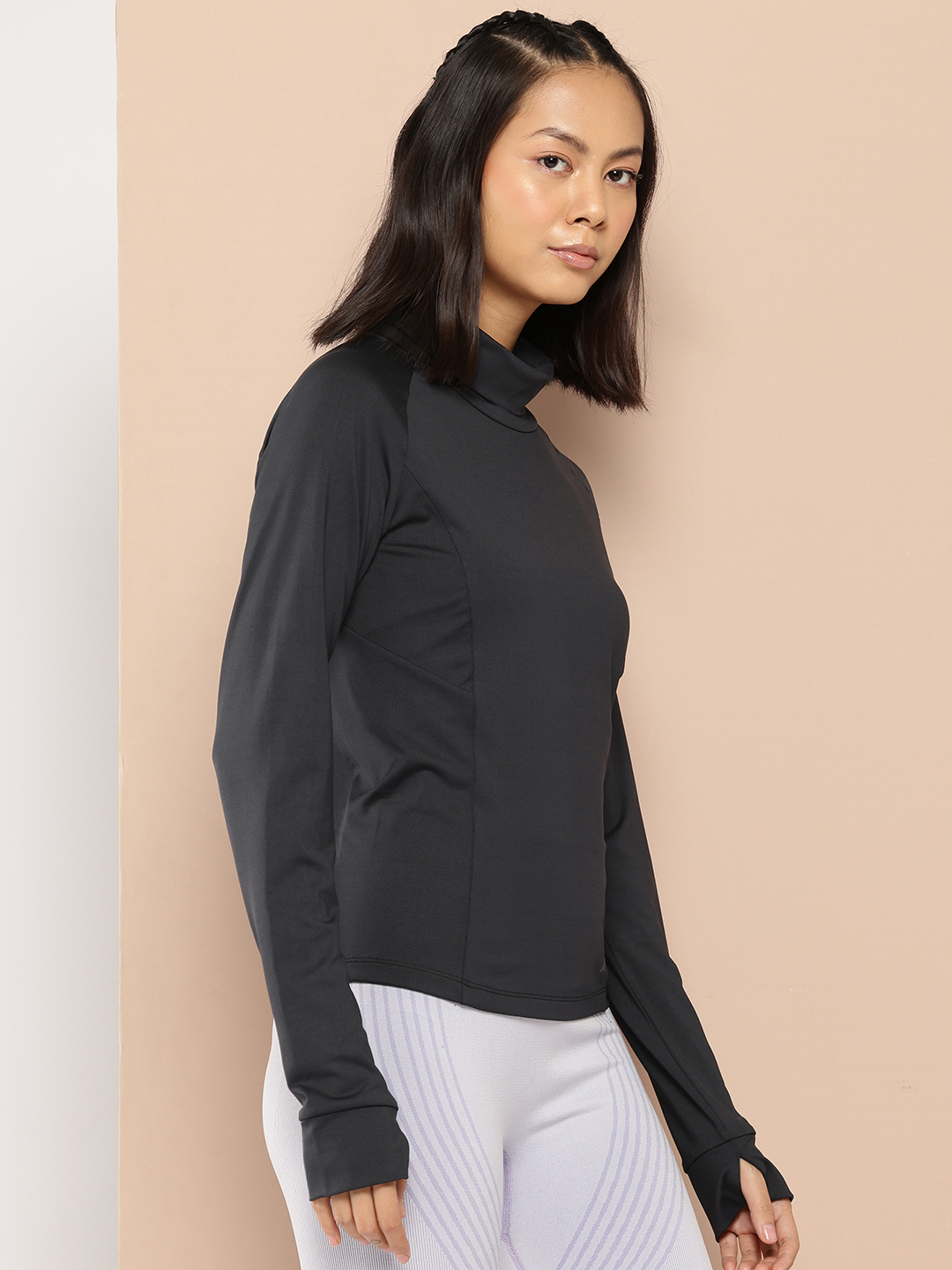 Alcis Women High Neck Slim Fit Sports T-shirt (2)