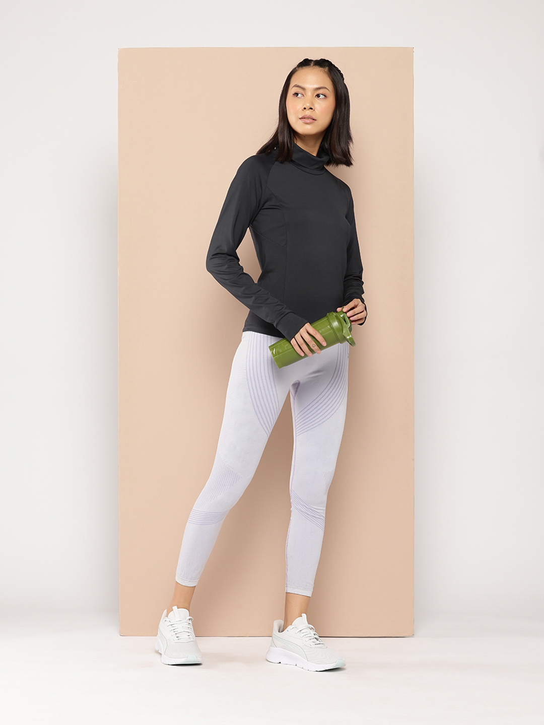 Alcis Women High Neck Slim Fit Sports T-shirt (4)