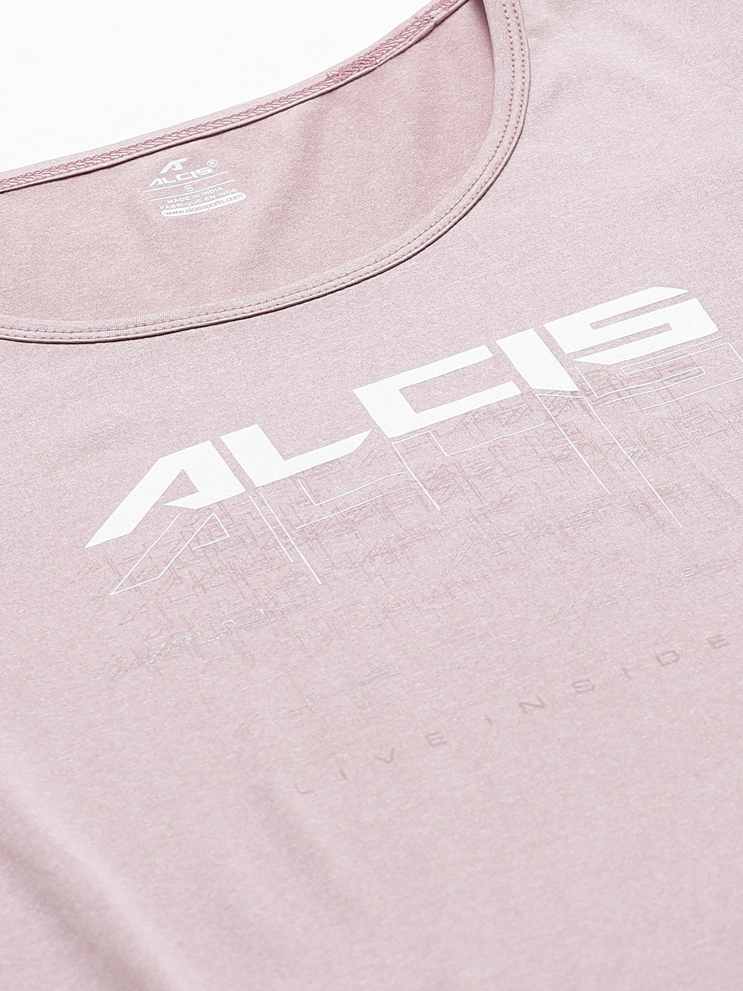 Alcis Women Lavender Printed Round Neck T-shirt (5)