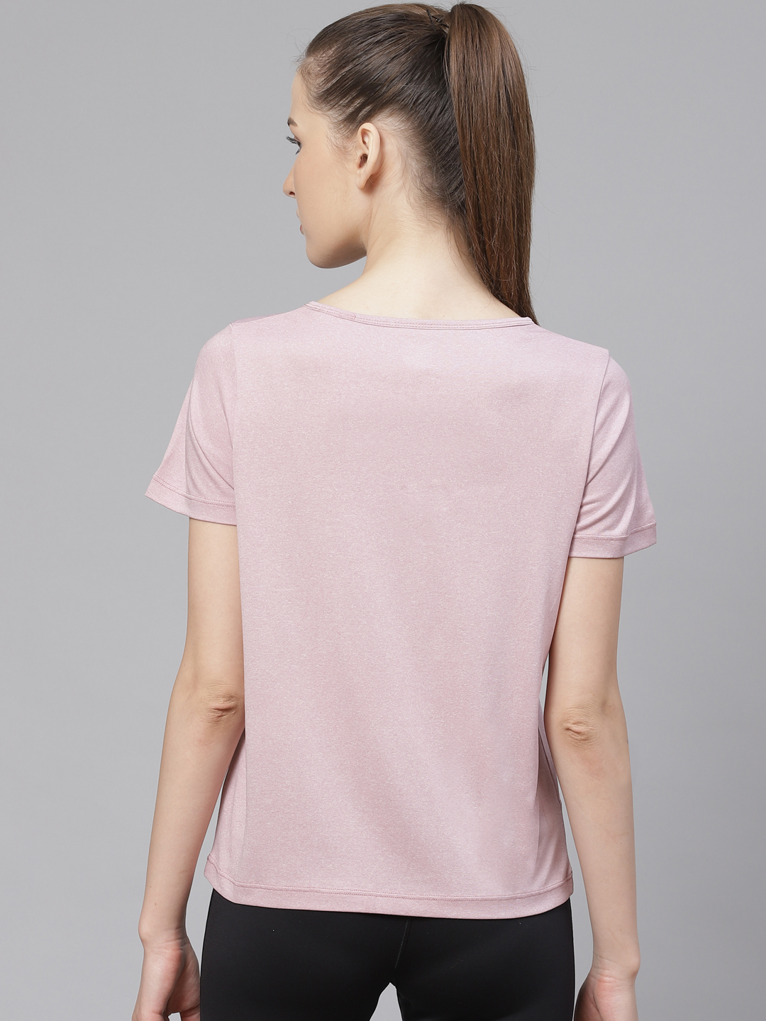 Alcis Women Lavender Printed Round Neck T-shirt (3)