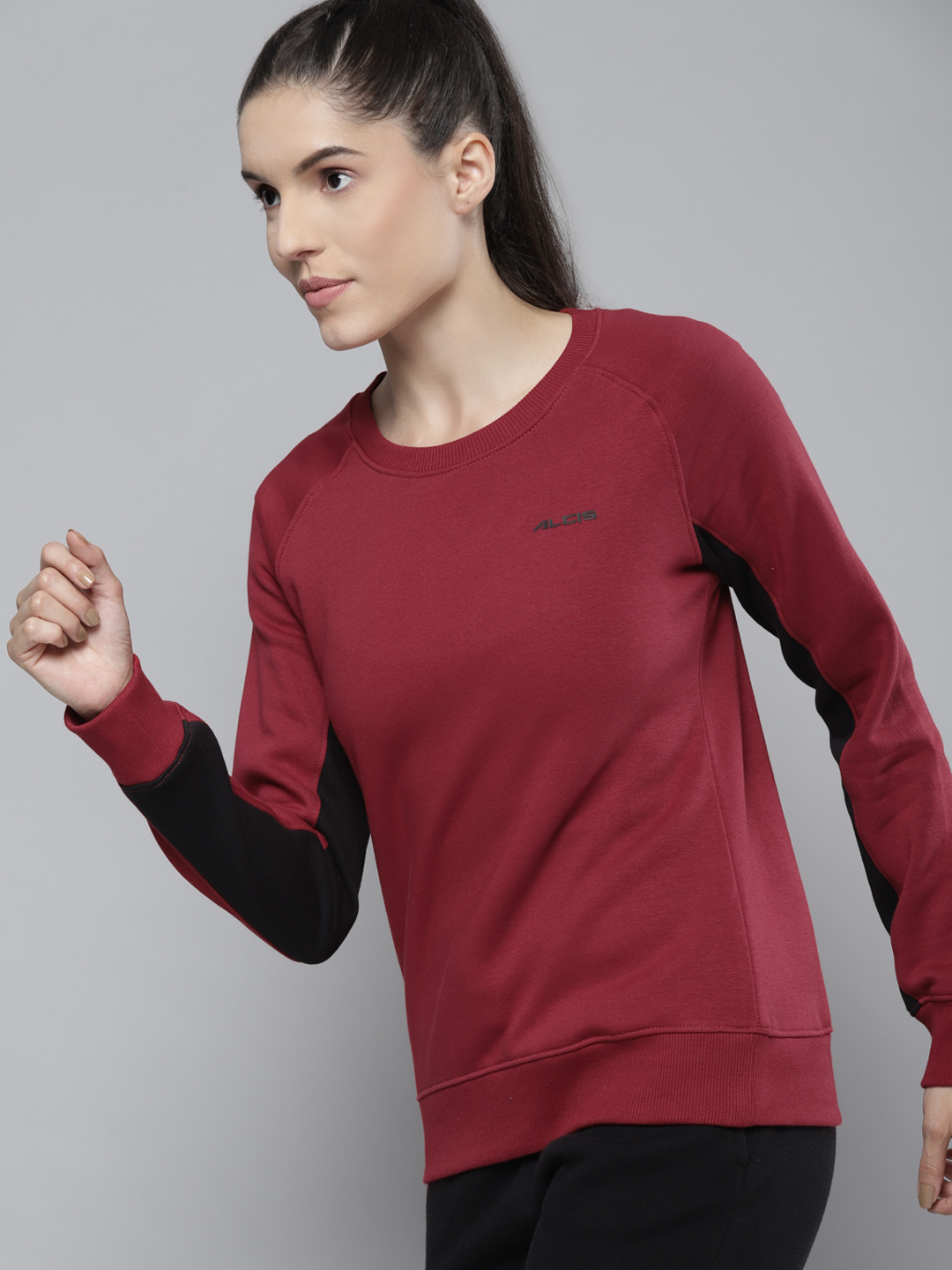 Alcis Women Maroon Sweatshirt (2)