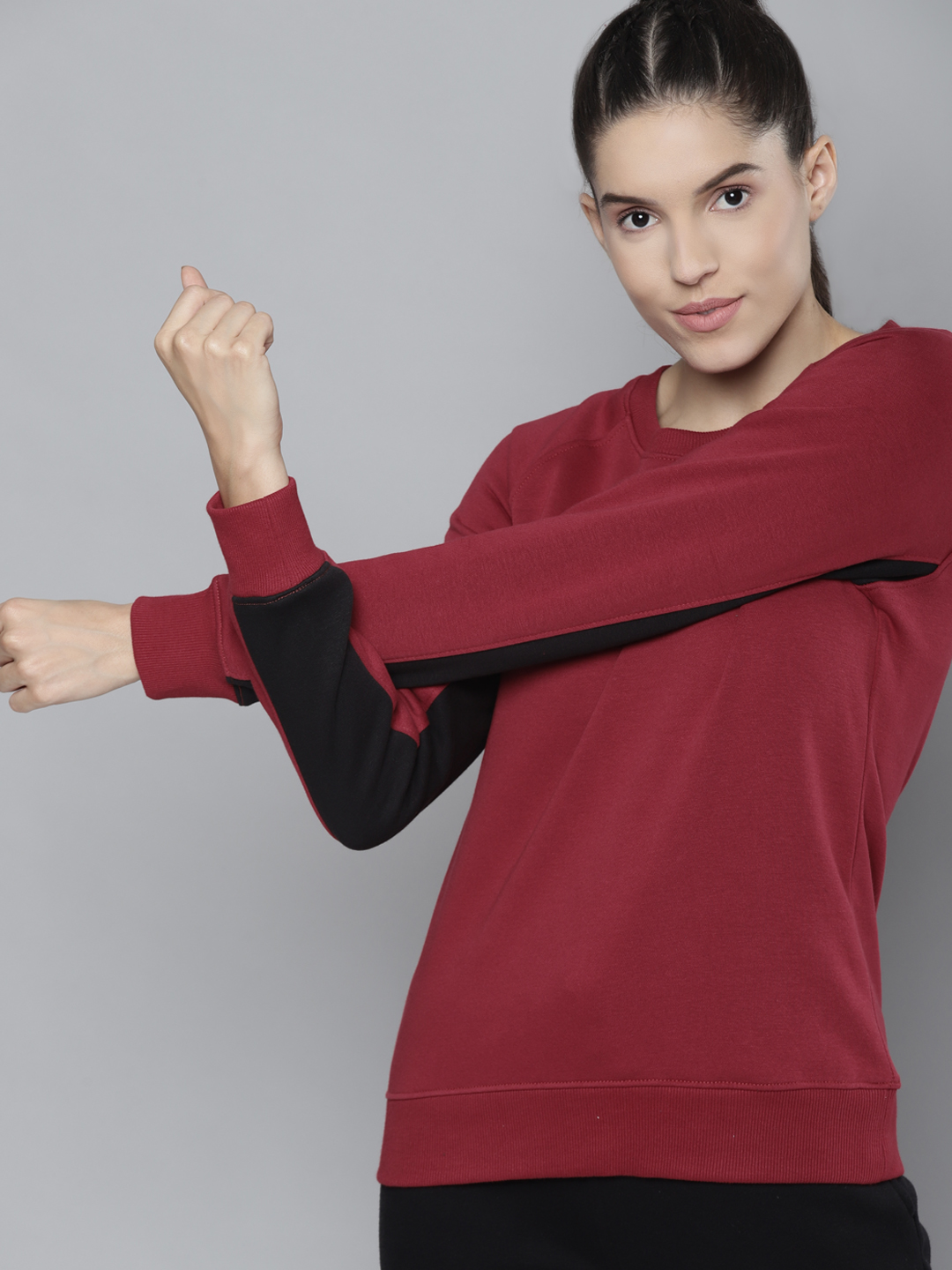 Women Maroon Sweatshirt