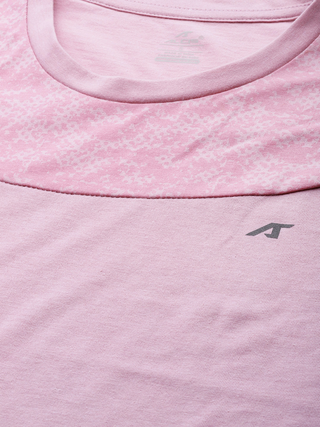 Alcis Women Pink Solid Slim Fit Round Neck T-shirt (5)