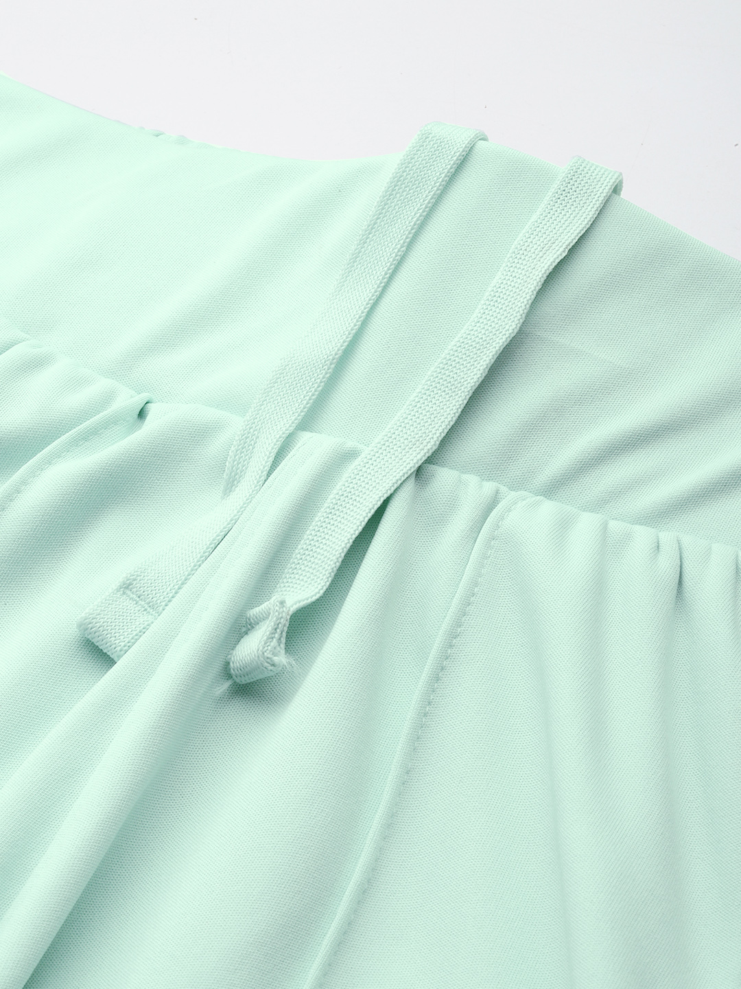 Alcis Women Slim Fit DryTech Training Gym Sports Sea Green Shorts (5)