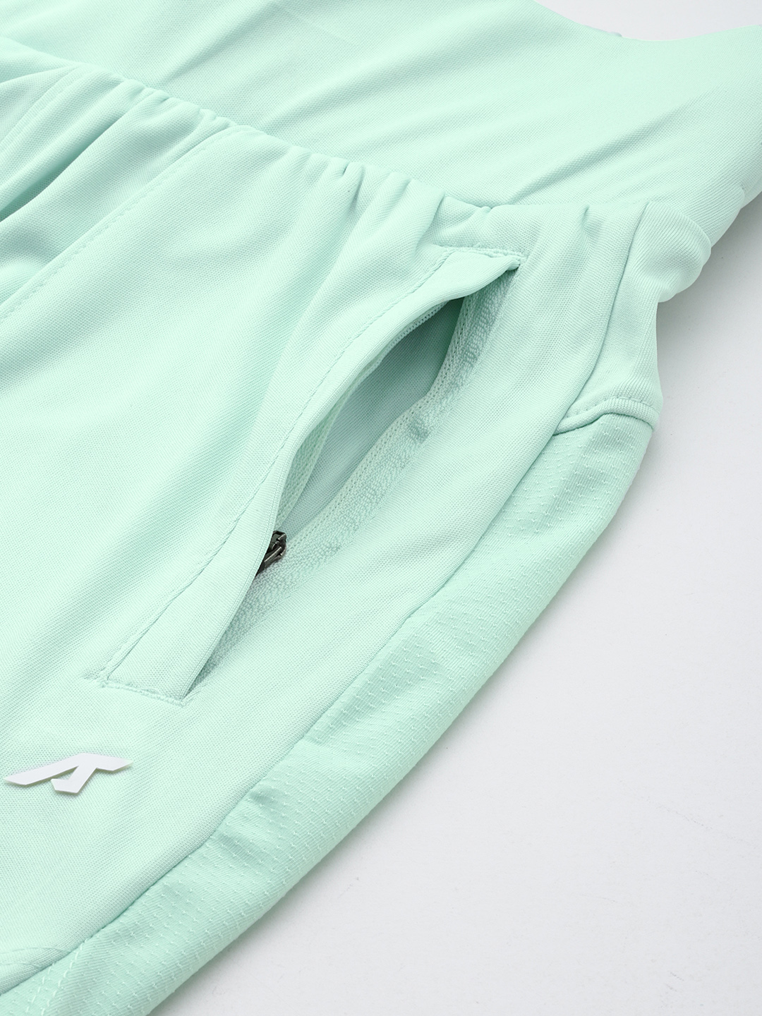 Alcis Women Slim Fit DryTech Training Gym Sports Sea Green Shorts (6)