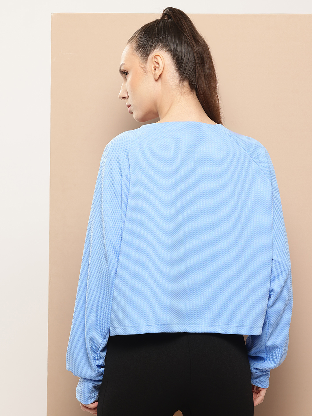 Alcis Women Textured Raglan Sleeve Sweatshirt (3)