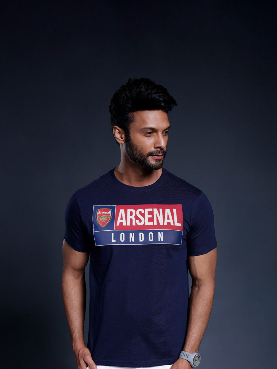 Arsenal F.C. Arsenal FC Men Navy London Print T-Shirt (1)