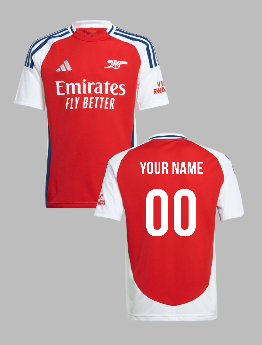 Arsenal F.C. Kids Official Home Jersey-24/25 - Customised