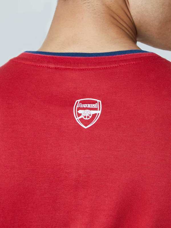 Arsenal F.C. Men Red and White Round Neck T-Shirt (4)