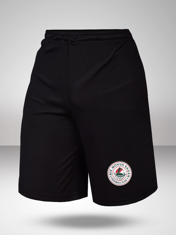 ATK Mohun Bagan F.C. Men Black Printed Regular Fit Shorts (1)
