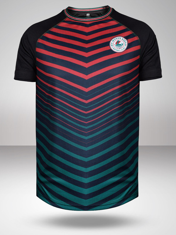 ATK Mohun Bagan F.C. Men Black Printed Round Neck T-Shirts (1)