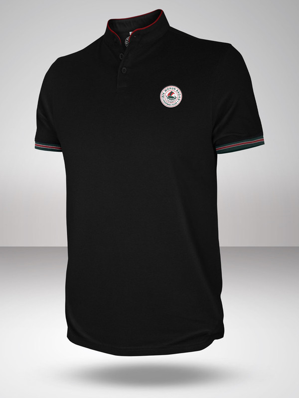 ATK Mohun Bagan F.C. Men Black Solid Henley Neck Polos (1)